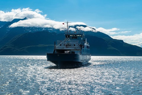 Ferry in Lyngenfjord