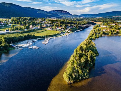 Aerial of the Norsjofjord at Akkerhauge