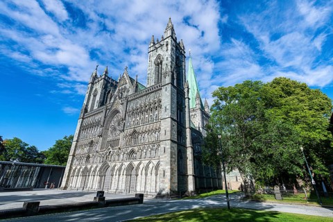 Facade of the Nidaros Cathedral