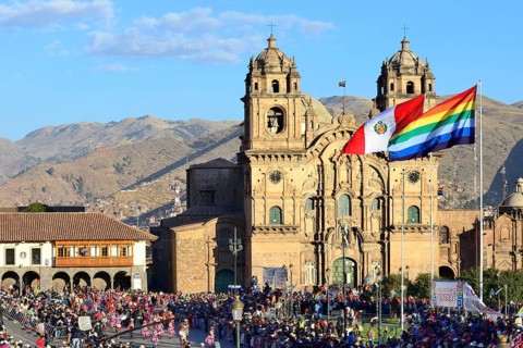 Parade on the eve of Inti Raymi