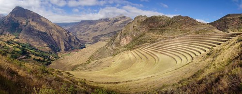 Walled terraces in the Inca ruin complex