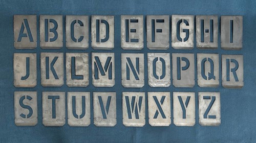 Letter stencils
