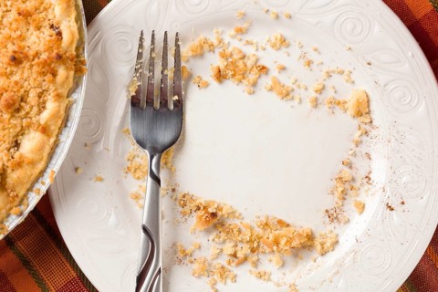Overhead abstract of pie
