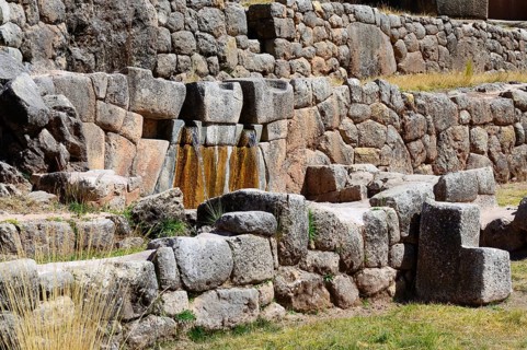 Spring in the temple complex of the Inca water sanctuary