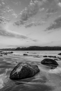 Beach with boulders