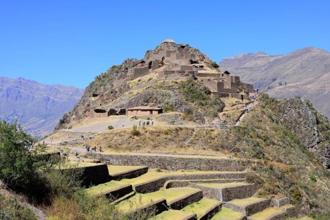 Walled terraces in the Inca ruin complex