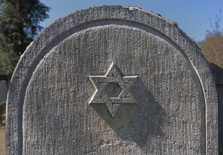 Relief of a Star of David on a Jewish gravestone