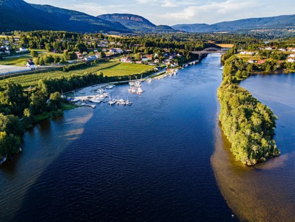 Aerial of the Norsjofjord at Akkerhauge