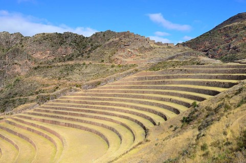 Walled terraces in the Inca ruin complex