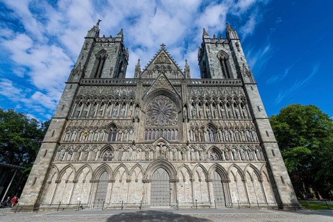 Facade of the Nidaros Cathedral