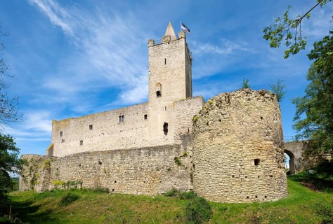 Rudelsburg castle ruins near Bad Koesen