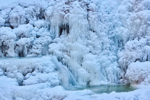 Frozen Riesloch waterfalls