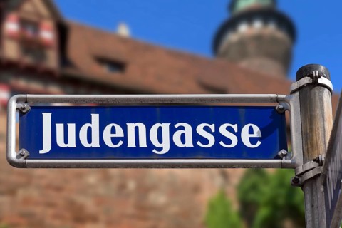 Street sign in Judengasse