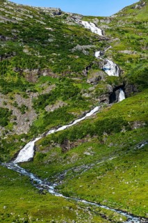 Waterfall over