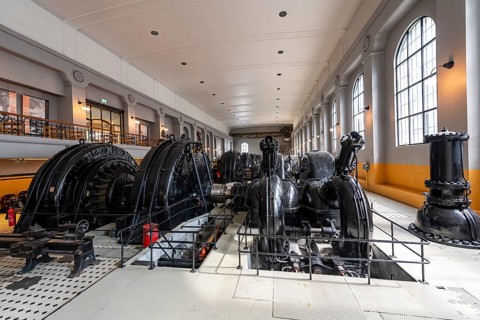 Old turbines in the Hydroelectric power station Unesco world heritage Industrial site Rjukan-Notodden