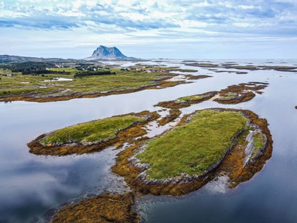 Aerial of the rugged coastline of the Unesco world heritage site