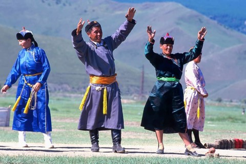 Judges during a men archery competition