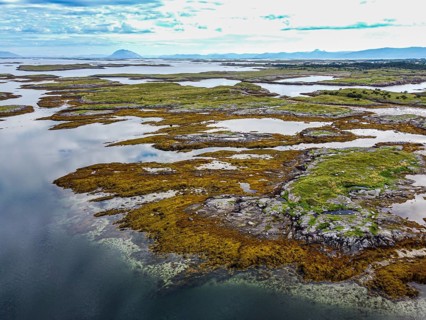 Aerial of the rugged coastline of the Unesco world heritage site