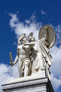Monument by Friedrich Schinkel on the Schlossbruecke