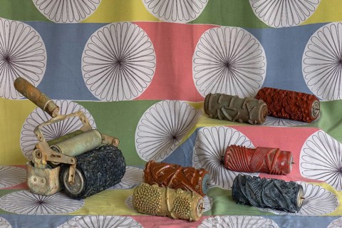 Sample rolls of a former painter's shop from the 1950s