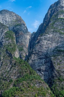 Steep cliffs in Geirangerfjord