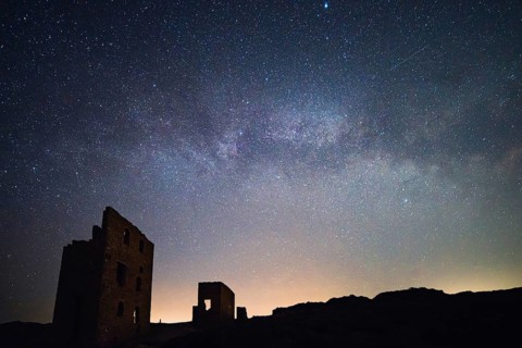 Milky Way over Wheal Coates Tin Mine