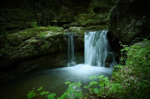 Waterfall on the meditation path in the Verenaschlucht