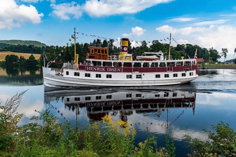 Tourist boat on the Telemark Canal
