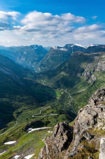 Aerial of Geirangerfjord