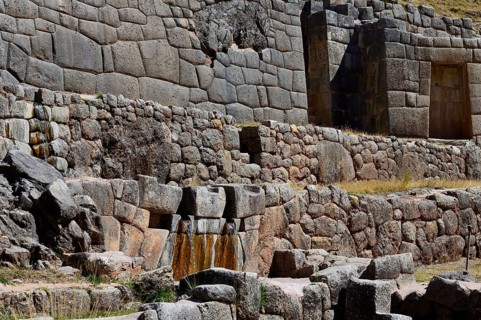Spring in the temple complex of the Inca water sanctuary