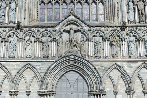 Facade of the Nidaros Cathedral