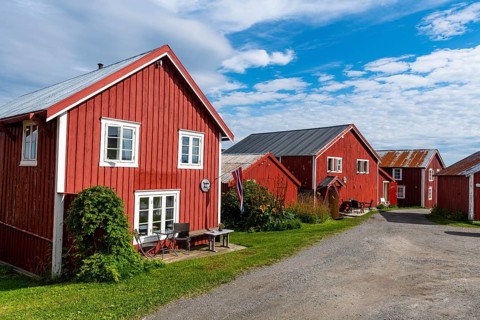 Little boat sheds in Nes