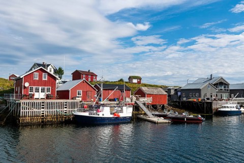 Little boat sheds in Nes