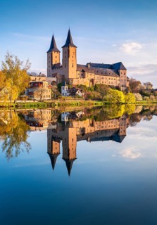 Rochlitz castle in the morning light