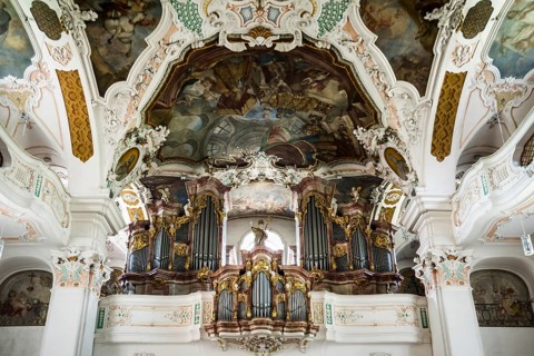 Interior view of the monastery church of St. Martin