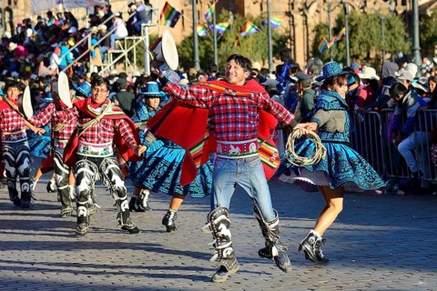 Parade on the eve of Inti Raymi