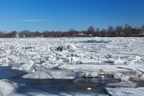 Pack ice in spring