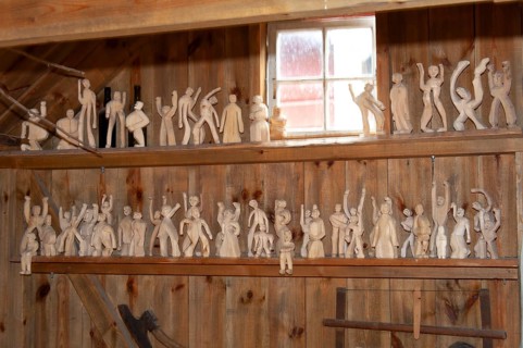 Carved wooden figures