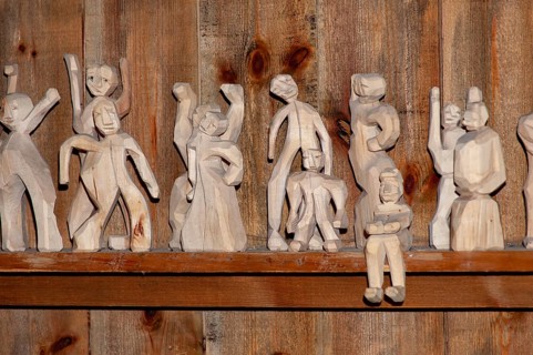 Carved wooden figures