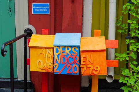 Colorful mailboxes in Vimmerby