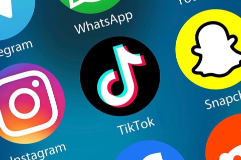 TikTok Tik Tok logo social media icon social network on the internet background in Germany