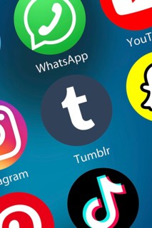 Tumblr logo social media icon social network on the internet background in germany