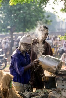 Mobile Tea shop in a periodical market at Perundurai