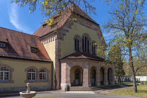 Mourning hall of the New Jewish Cemetery