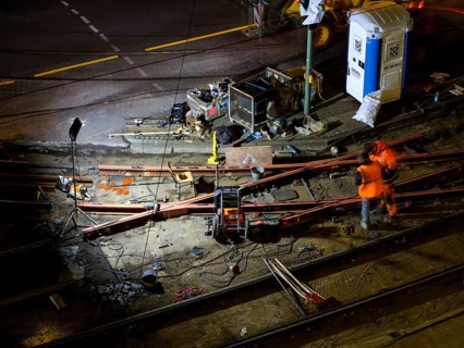 Construction site track work