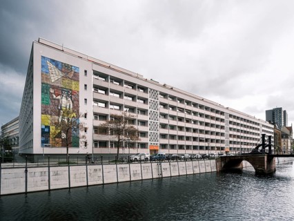 Renovated GDR panel building apartment house in Friedrichsgracht