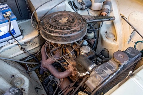 Original engine of a vintage Opel Kadett type B