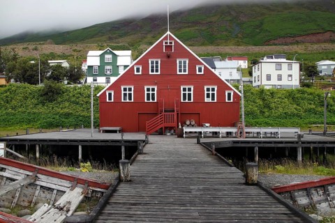 Red wooden house