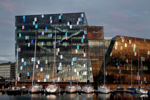 Modern concert hall Harpa