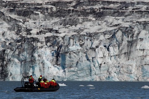 Tourists in zodiac